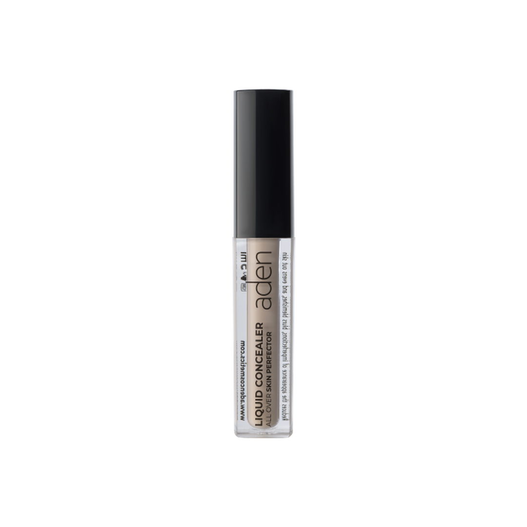 Aden Liquid Concealer All Over Skin Perfector υγρό concealer σε φυσική μπεζ απόχρωση με απλικατέρ, για ομοιόμορφη και αψεγάδιαστη όψη της επιδερμίδας