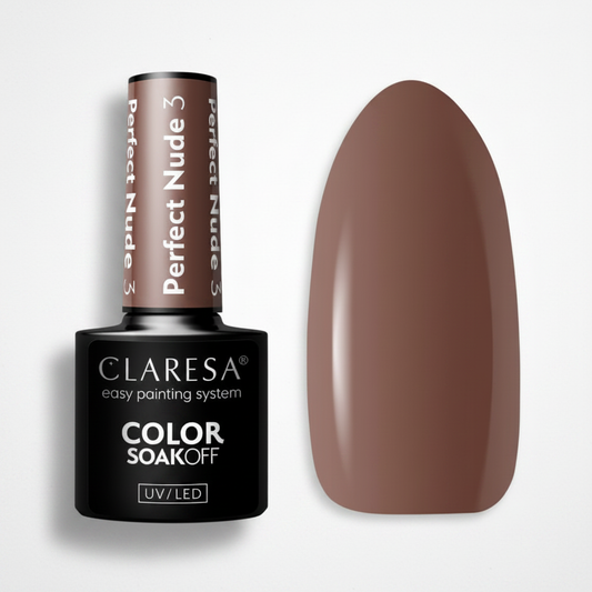 Claresa Perfect Nude 3 ημιμόνιμο βερνίκι νυχιών warm mocha nude gel polish 5gr