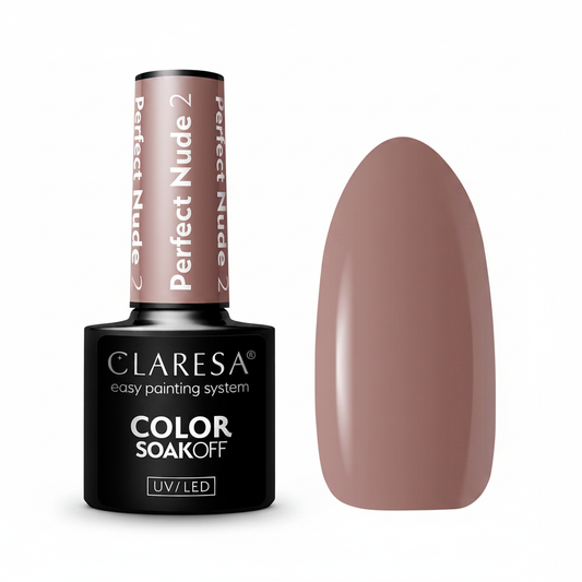 Claresa Perfect Nude 2 ημιμόνιμο βερνίκι νυχιών dusty taupe nude gel polish 5gr