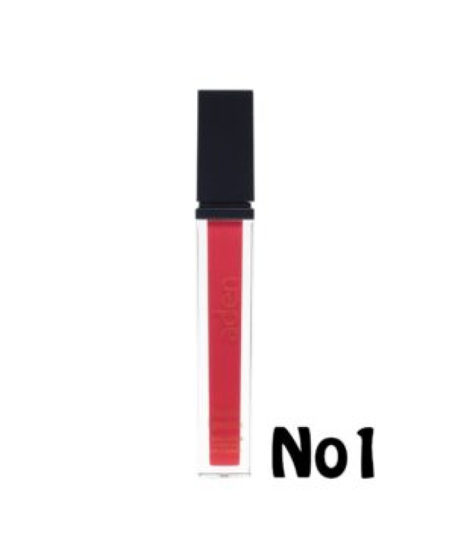 Aden Liquid Lipstick Ματ Υγρό Κραγιόν Μεγάλης Διάρκειας Νο1