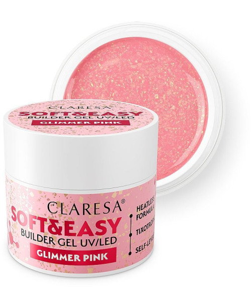 Gel Builder Soft & Easy Glimmer Pink 90gr